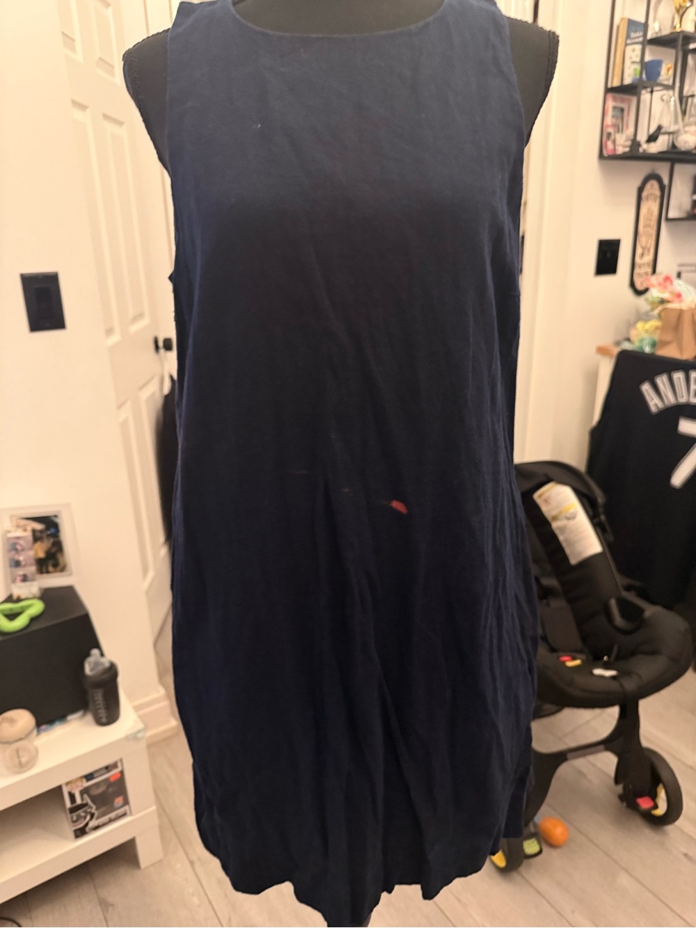 Sleeveless Navy Shift Dress